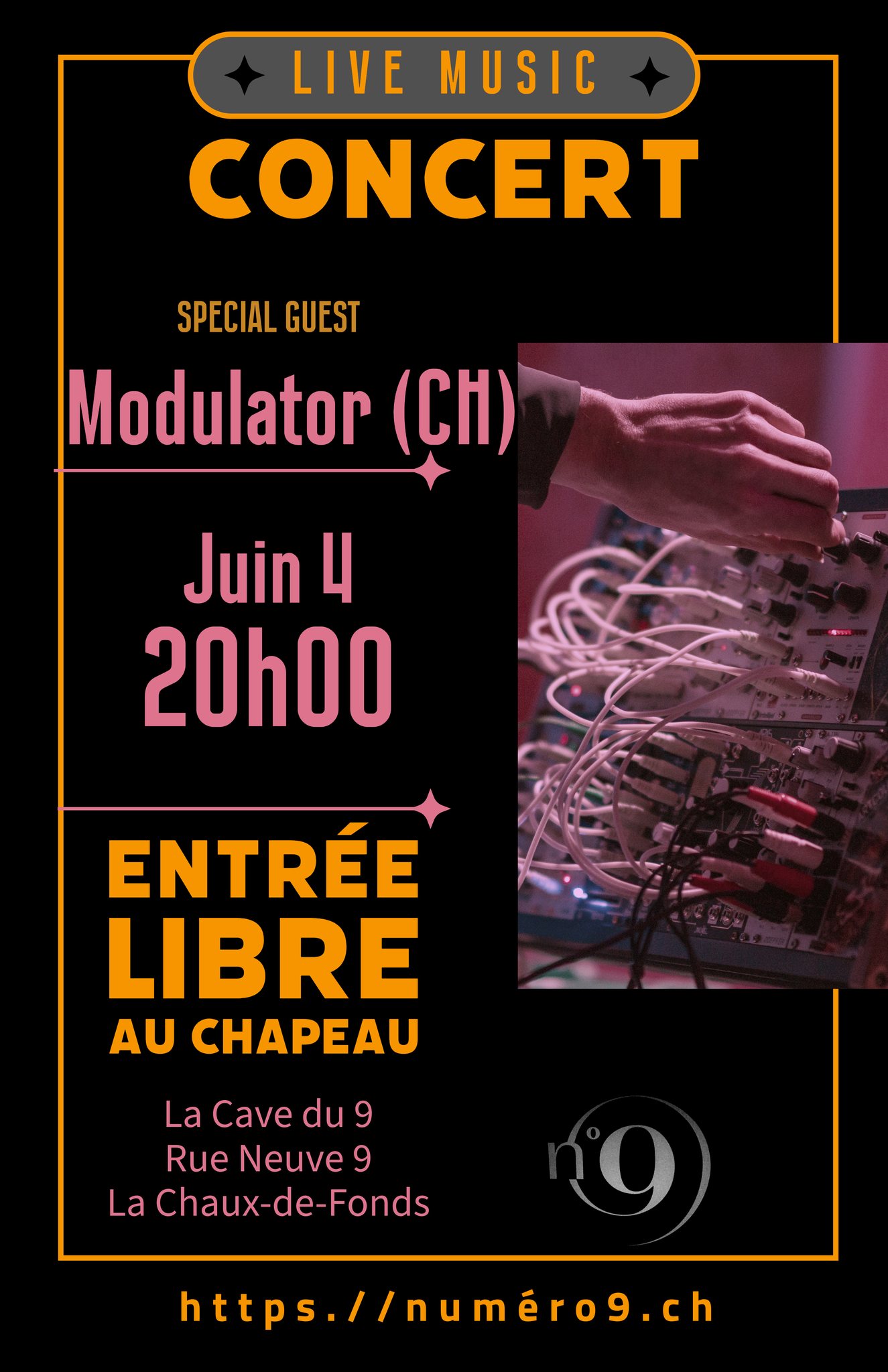 Poster of the next Modulator's concert